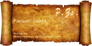 Pacsai Zsolt névjegykártya